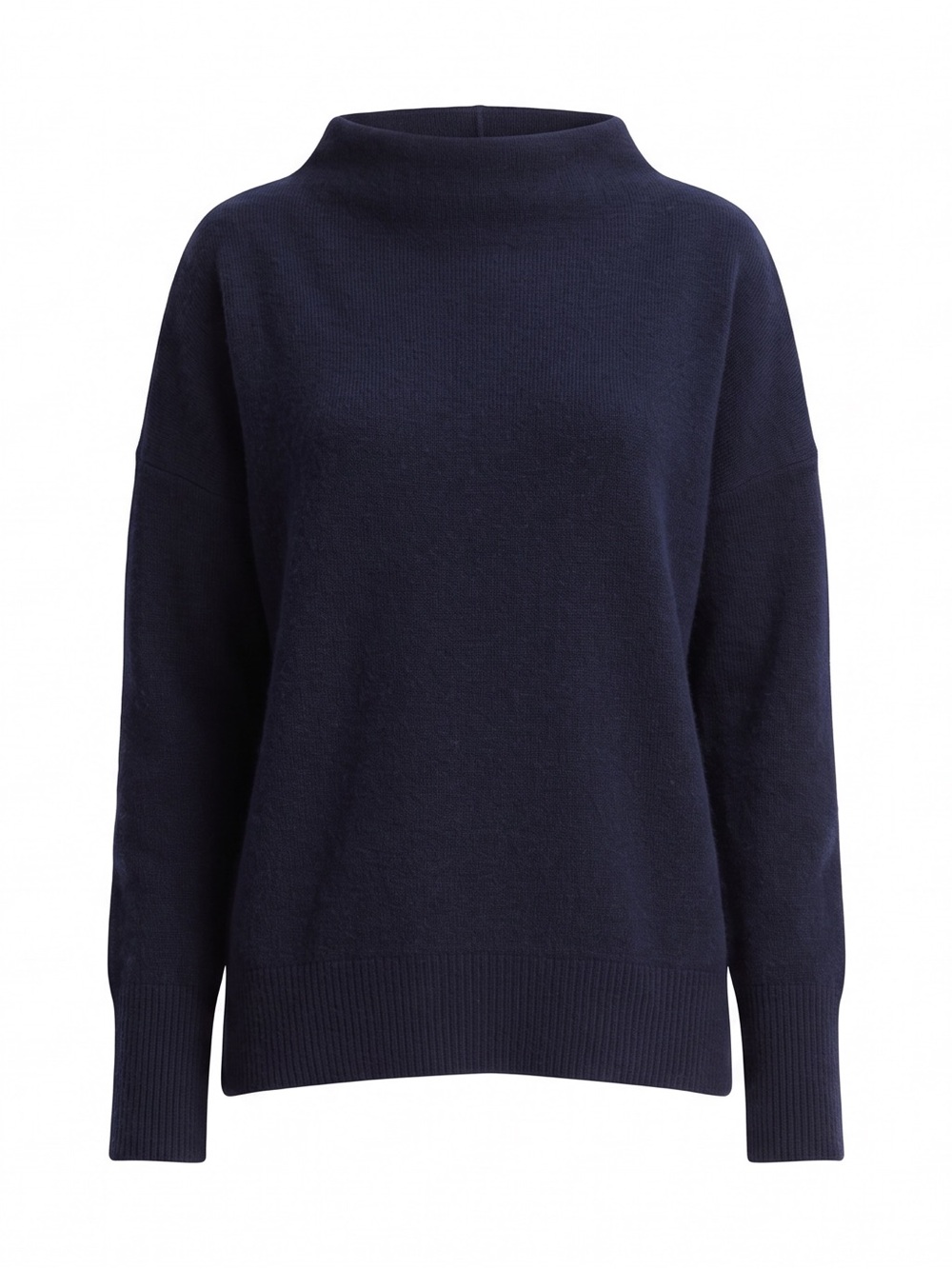 Vince Plush Cashmere Funnel Neck Sweater Coastal Blue Size L NWT